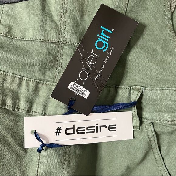 Cover Girl Women's Green Skinny Slim Fit Overall Jeans Size 13/14 New with Tags - Picture 8 of 12